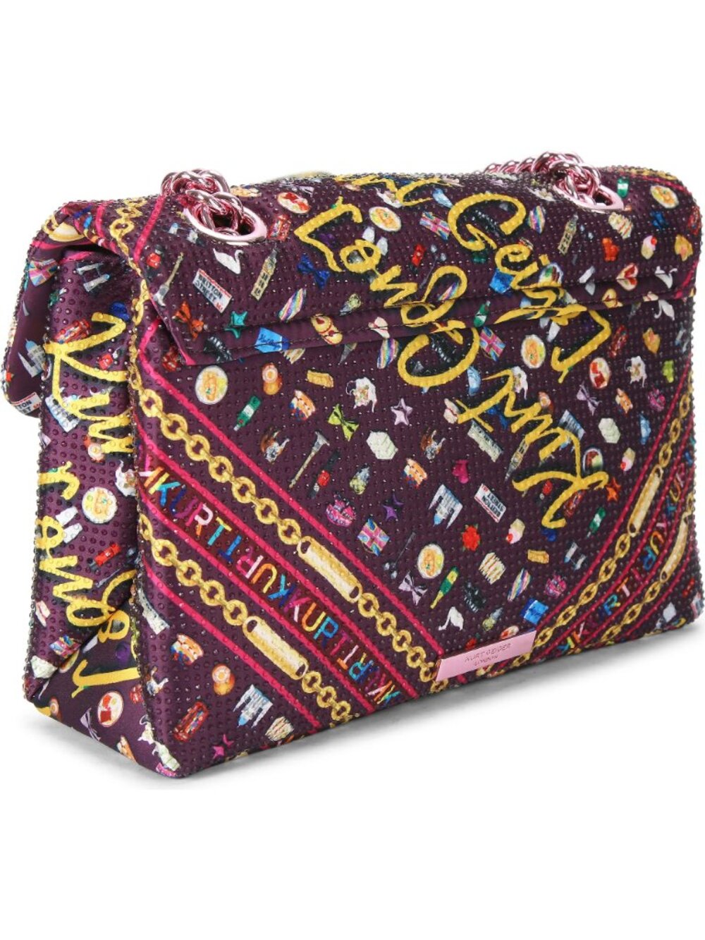 Kurt Geiger Kensington Crossbody Bag London Motif Crown Eagle Head Closure NWT - Picture 5 of 7